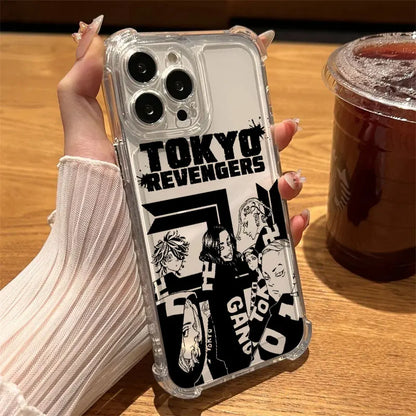 Tokyos Revengers Anime Phone Case Clear For iPhone 17 16 14 15 11 12 13 Pro Max 16E 16 Plus 17 Air Soft Shockproof Silicon Cover