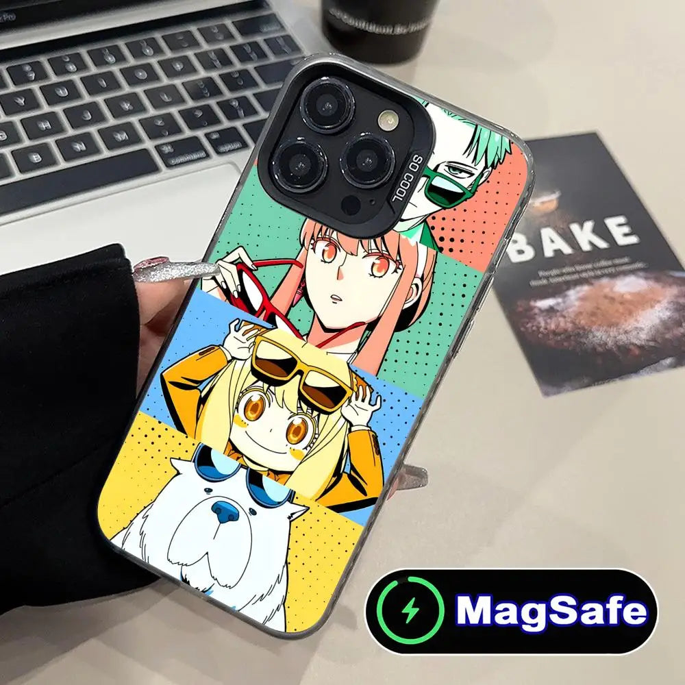 Anime Spy Family Mobile Phone Case for iPhone 17 16 15 14 13 12 11 Air Pro Max Plus MagSafe Translucent Colorful Cover Cover