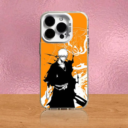 Anime B-Bleach Kurosaki Ichigo Phone Case For iPhone 16,15,14,13,12,11,Pro,XS,Max,Plus,Mini,SE White Candy Matte Shockproof Case