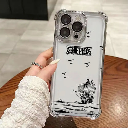O-One Pieces Manga Funda For iPhone 17 Pro 16 15 14 13 12 11 Pro Max Case 17 Plus 17E 16E 17Air Silicone Protection Phone Cover