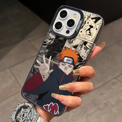 N-NARUTOs K-Kakashies Itachies Phone Case for iPhone 17 Air 16 16e 15 14 Plus 13 12 11 Pro Max X Xs XR 8 Silver Hard Cover