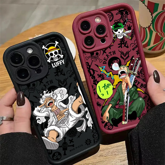Anime O-Ones Pieces Luffys Zoros Phone Case for IPhone 17e 17 16e 16 15 14 13 12 11 Air Pro Max Mini XR Plus Soft TPU Back Cover