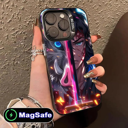 Demon Slayer Inosuke Phone Case for iPhone 16 15 14 13 12 11 Pro Max Plus MagSafe Translucent Colour Protective Smartphone Cover