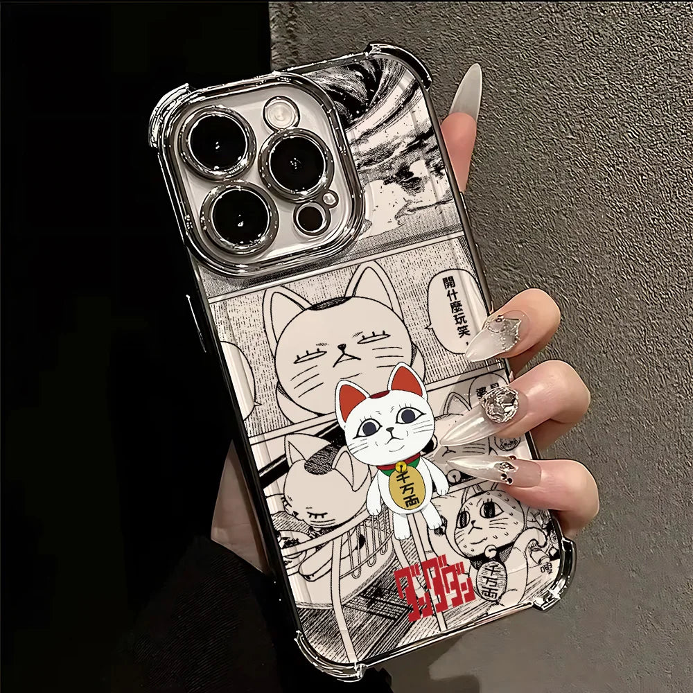 Hot Anime D-Dandadans Plating Phone Case For Samsung A37 A57 A07 A36 A16 A06 A35 A55 A25 A26 A05s A15 A54 A34 A24 A14 A05 4G 5G