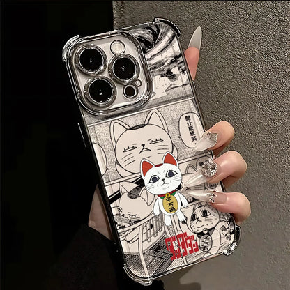 Hot Anime D-Dandadans Plating Phone Case For Samsung A37 A57 A07 A36 A16 A06 A35 A55 A25 A26 A05s A15 A54 A34 A24 A14 A05 4G 5G