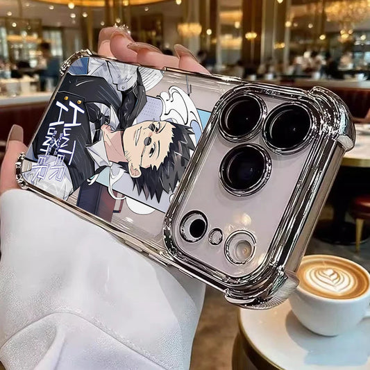 Hot HUNTERS×HUNTERS KilluaS Plating Phone Case For iPhone 17 17e 16e 16 15 14 13 12 11 Pro Max X Mini Air Plus Anti-Fall Airabag