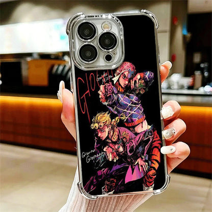 JoJo Adventure Guido Mista Soft Phone Case For iPhone 15 16 17 Air 14 Pro Max 16E Plus 13 12 Mini Plating Anti-Fall Fundas