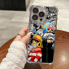 Anime Gear 5 LuffyS Ones Pieces Plating Phone Case For iPhone 17 17e 16e 16 15 14 13 12 11 Pro Max X XR Mini Air Plus Anti-Fall