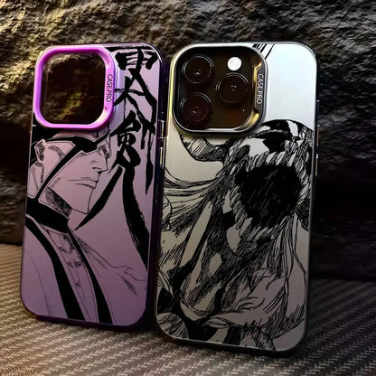 Anime B-Bleach Phone Case For iPhone 17 16 15 14 13 12 11 Pro Max Air multicolor Matte Laser Metallic Aurora Funda