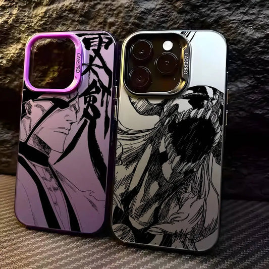 Anime B-Bleach Phone Case For iPhone 17 16 15 14 13 12 11 Pro Max Air multicolor Matte Laser Metallic Aurora Funda