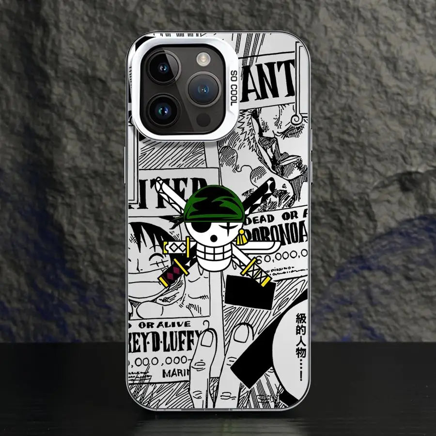 One Piece Bone Logo Cover Phone Case for iPhone 16e 11 12 13 Pro Max 14 15 16 Plus