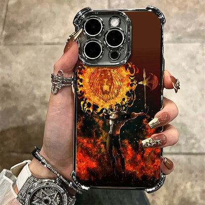 Seven D-Deadlys Sins Escanor Soft Phone Case For iPhone 15 16 17 Air 14 Pro Max 16E Plus 13 12 Mini Plating Anti-Fall Fundas