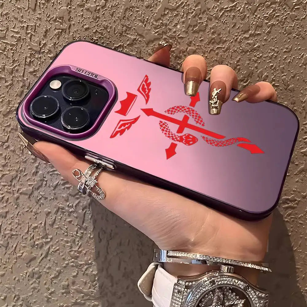 Phone Case F-Fullmetal Alchemist Logo For iPhone 17 16 15 14 13 12 11 Pro Max Black Purple Matte Laser Metallic Aurora Funda