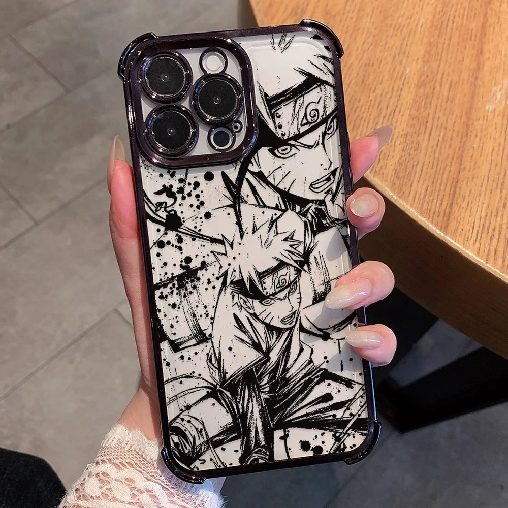 Cool Anime Narutos Plating Phone Case for Oppo Realme Note 80 16 C85 15T C71 C75 C55 C53 C30 C35 14 13 Pro Plus 4G 5G Anti-Fall