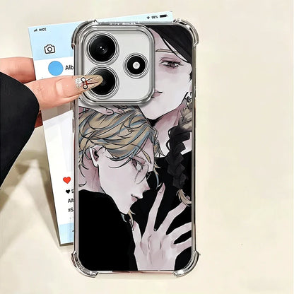 Tokyo Revengers Ran Haitani Rindou Plating Phone Case For Xiaomi Poco X6 X7 X8 Pro Max X5 X3 M8 M7 M5S Redmi 15C 15 14C 13C 17T