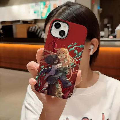 Power Chainsaw Man Anime Phone Case Hard PC For IPhone 16 Pro Max 16 15 14 Plus 13 12 11 Two-in-one Glossy HD Cover