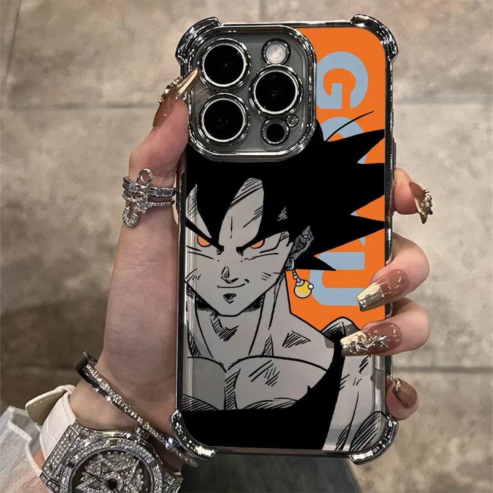 Popular Dragon Ball Plating Phone Case For iPhone 17 17e 16e 16 15 14 13 12 11 Pro Max X XR XSMax 7 8 Mini Air Plus Anti-Fall