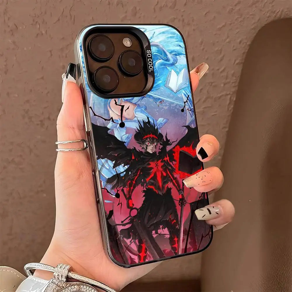 Black Clover Anime Phone Case Phone Case Color Silver Shell For IPhone 17 16 15 14 13 12 11 Pro Max Plus