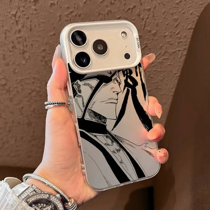 Anime B-Bleach Phone Case For iPhone 17 16 15 14 13 12 11 Pro Max Air multicolor Matte Laser Metallic Aurora Funda