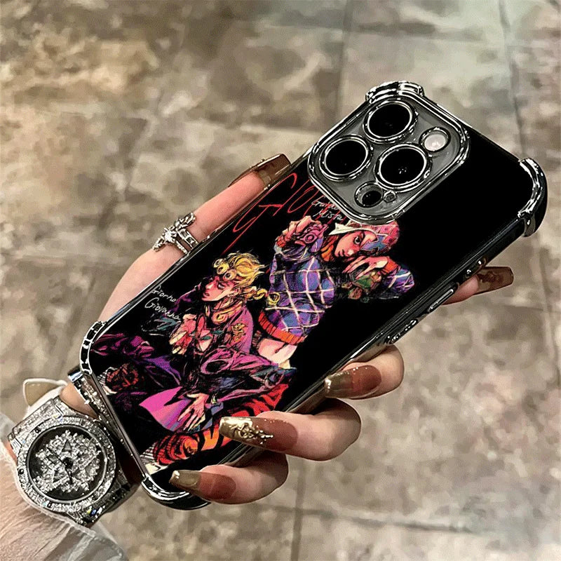 JoJo Adventure Guido Mista Soft Phone Case For iPhone 15 16 17 Air 14 Pro Max 16E Plus 13 12 Mini Plating Anti-Fall Fundas