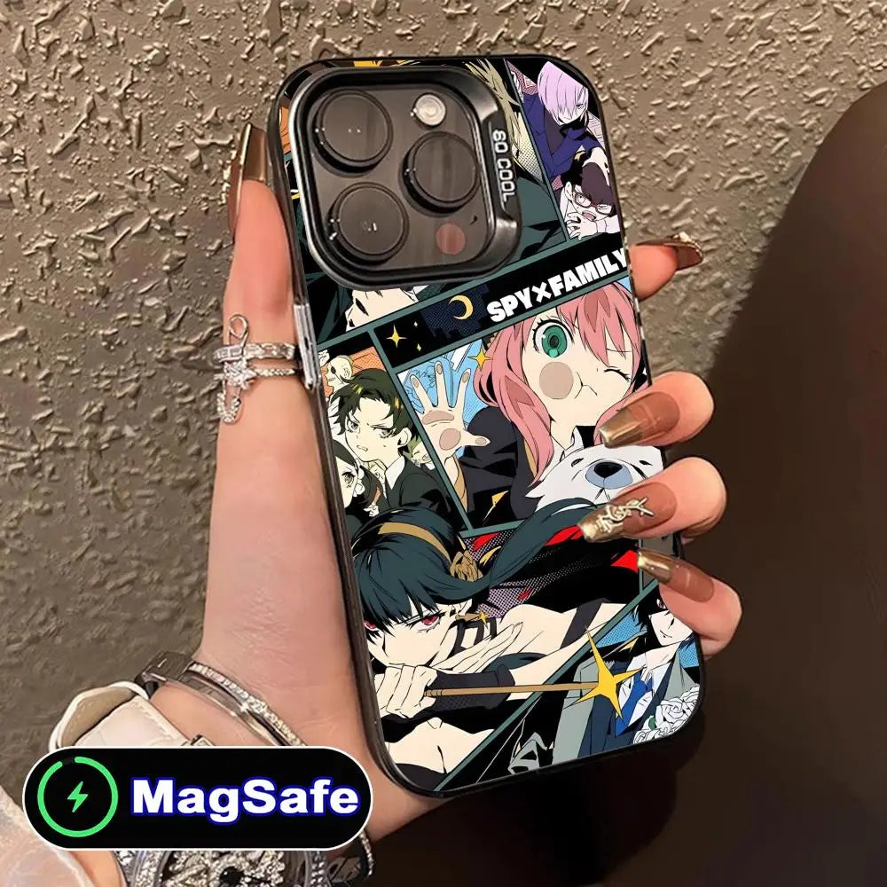 Anime Spy Family Mobile Phone Case for iPhone 17 16 15 14 13 12 11 Air Pro Max Plus MagSafe Translucent Colorful Cover Cover