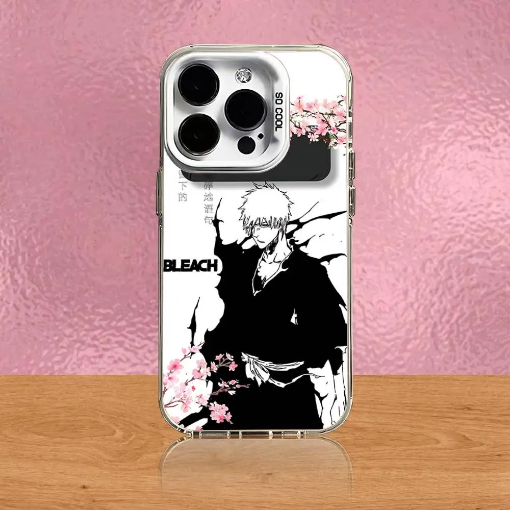 Anime B-Bleach Kurosaki Ichigo Phone Case For iPhone 16,15,14,13,12,11,Pro,XS,Max,Plus,Mini,SE White Candy Matte Shockproof Case