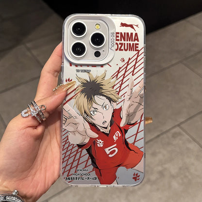 Haikyuu!! Kenma Kozume Phone Case for iPhone 17 Air 16 16e 15 14 Plus 13 12 11 Pro Max X Xs XR 8 Colorful Silver Hard Cover