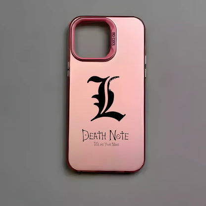 Anime D-Death Note Comics Phone Case For iPhone 16 15 14 13 12 11 Pro Max Plus – Colorful Gradient Soft TPU Back Cover