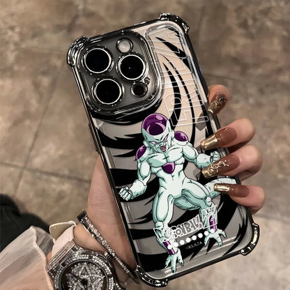 Luxury D-Dragons G-Gokus Plating Phone Case For iPhone 17 17e 16e 16 15 14 13 12 11 Pro Max XSMax Mini Air Plus Anti-Fall Balls