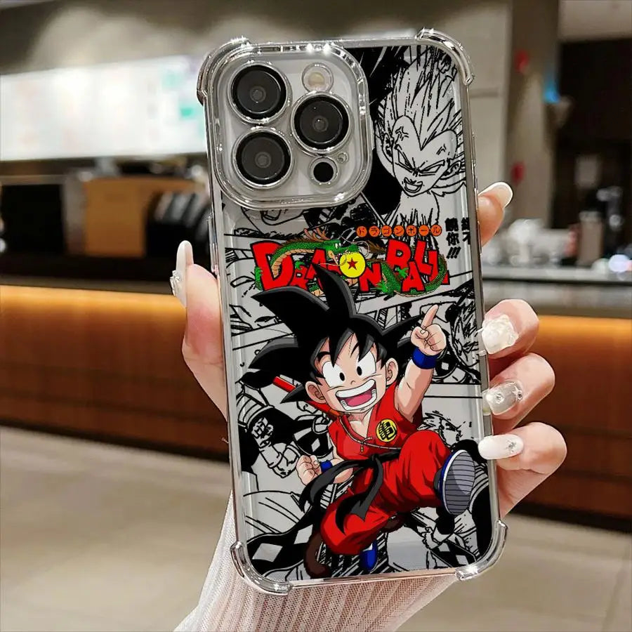 Dragon Ball Anime Goku Case for iPhone 13 14 16 Pro Max 17 Air 12 11 15 Plus Soft Phone Cover
