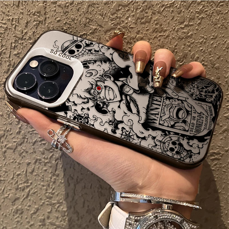 One Piece Luffy Ace Sabo ART LINE Phone Case for iPhone 12 17 Air Pro Max 16 15 11 14 13 Pro Max XS X XR Plus 8 7 SE 2020 Cover