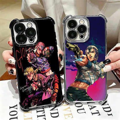 JoJo Adventure Guido Mista Soft Phone Case For iPhone 15 16 17 Air 14 Pro Max 16E Plus 13 12 Mini Plating Anti-Fall Fundas