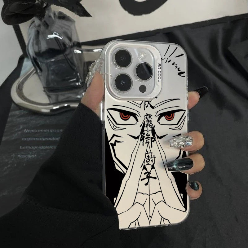 Anime Cartoon J-Jujutsu K-Kaisen Phone Case For IPhone 14 15 16 17 Pro Max Plus 12 13 Mini 16E Casing Hard IMD Fashion