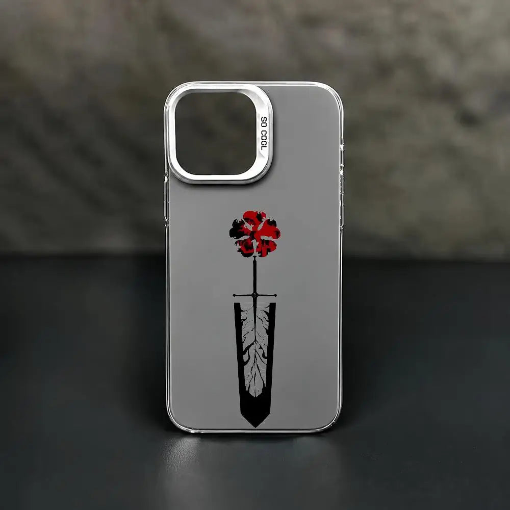 Black Clover logo Phone Case For iPhone 11/12/13/14/15/16/17 Pro Max Color Gradient TPU Case Shockproof Cover