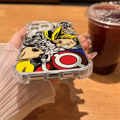 My Hero Cool Academias Anime Phone Case Clear For iPhone 17 16 14 15 11 12 13 Pro Max 16E 15 16 Plus 17Air Soft Shockproof Cover