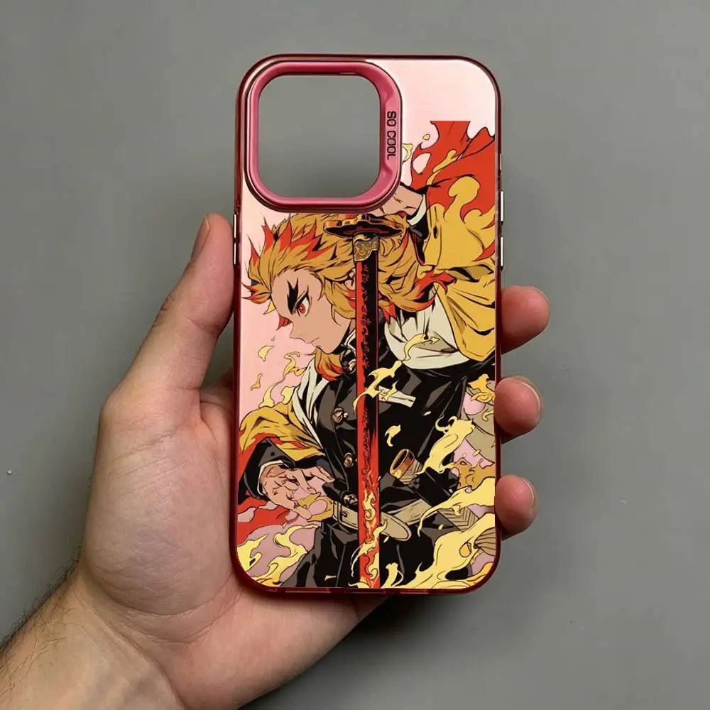 R-Rengoku Vintages Phone Case For IPhone 17 16 15 Pro Max Plus 14 13 12 11 Black White Shockproof Phone Cover
