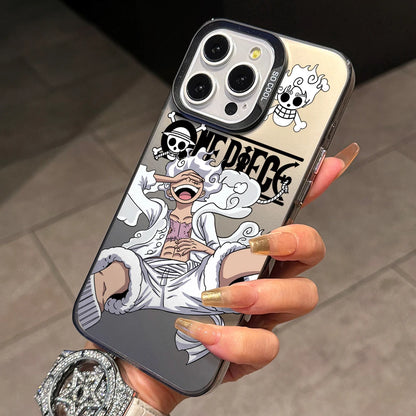 Luffys Nika Wanted Phone Case for iPhone 17 Air 16 16e 15 14 Plus 13 12 11 Pro Max X Xs XR 8 Colorful Silver Hard Cover
