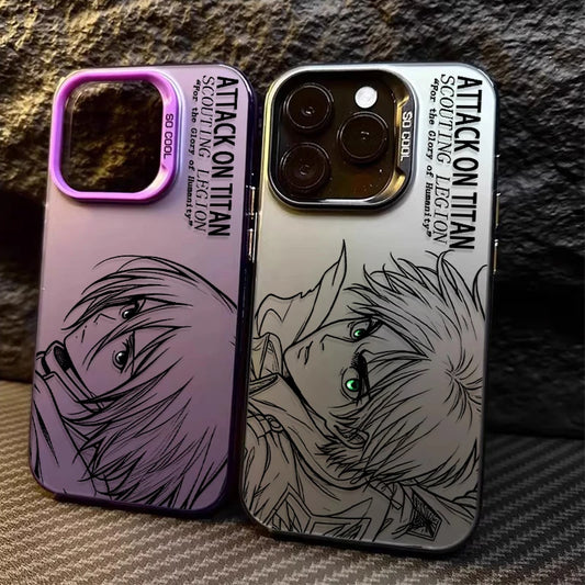 ATTACK ON TITAN MIKASA EREN YEAGER Couple Hard Case for iPhone 12 17 Air Pro Max 16 15 11 14 13 Pro Max XS X XR Plus 8 7 SE 2020