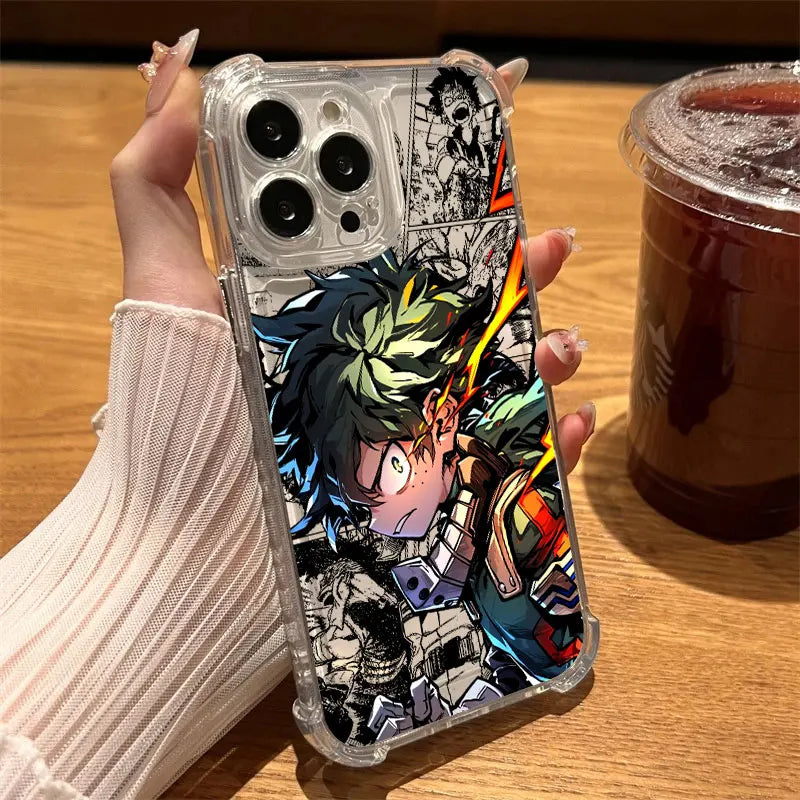 My Hero Cool Academias Anime Phone Case Clear For iPhone 17 16 14 15 11 12 13 Pro Max 16E 15 16 Plus 17Air Soft Shockproof Cover