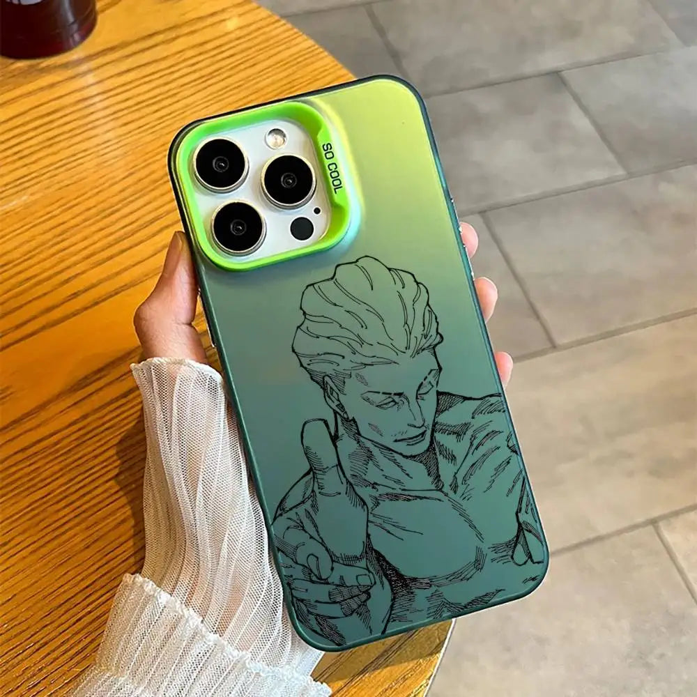 Kinji Hakari Jujutsu   Phone Case For iPhone 17,16,15,14,13,12,11,Mini,Pro,E,MAX White Candy Matte Cover