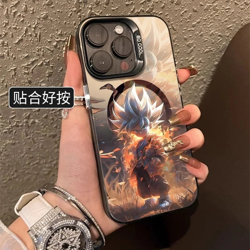 Luxury cartoon Cute D-Dragon Ball Magnetic Magsafe Wireless Charge Phone Case For iPhone 16 17 11 12 13 14 15 Pro Max Plus Cover