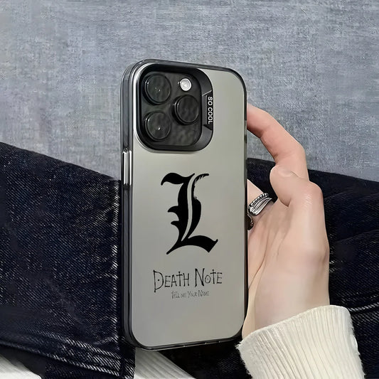 Anime D-Death Note Comics Phone Case For iPhone 16 15 14 13 12 11 Pro Max Plus – Colorful Gradient Soft TPU Back Cover