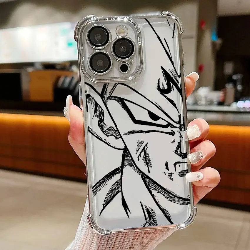 Manga Anime GokuS Cool DragonS BallS Plating Phone Case For iPhone 17 17e 16e 16 15 14 13 12 11 Pro Max Mini Air Plus Anti-Fall