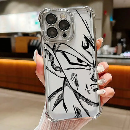Manga Anime GokuS Cool DragonS BallS Plating Phone Case For iPhone 17 17e 16e 16 15 14 13 12 11 Pro Max Mini Air Plus Anti-Fall