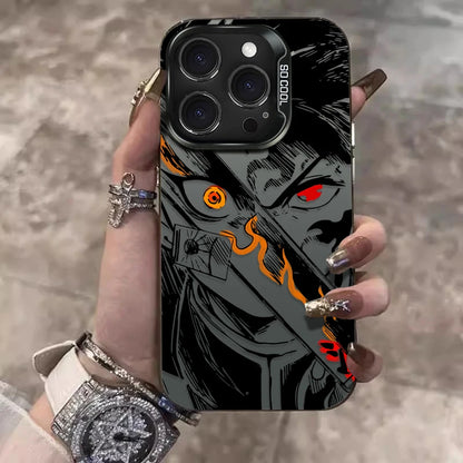 Trendy Anime Demon Slayer Frosted Case for iPhone 17 Air 16 E 15 14 Plus 13 12 Mini 11 Pro Max Acrylic Sheet Silicone Hard Cover