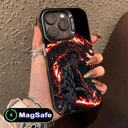 Demon Slayer Tanjiro Phone Case for iPhone 16 15 14 13 12 11 Pro Max Plus MagSafe Translucent Colour Printing Smartphone Cover