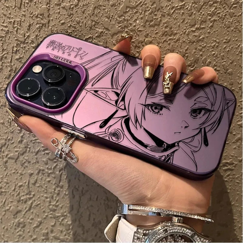 Anime FRIERENS Cute Phone Case For iPhone 17 16e 16 15 14 13 12 11 mini Pro Max X XR XSMAX 8 Air Plus Anti Fall Matte Back Cover