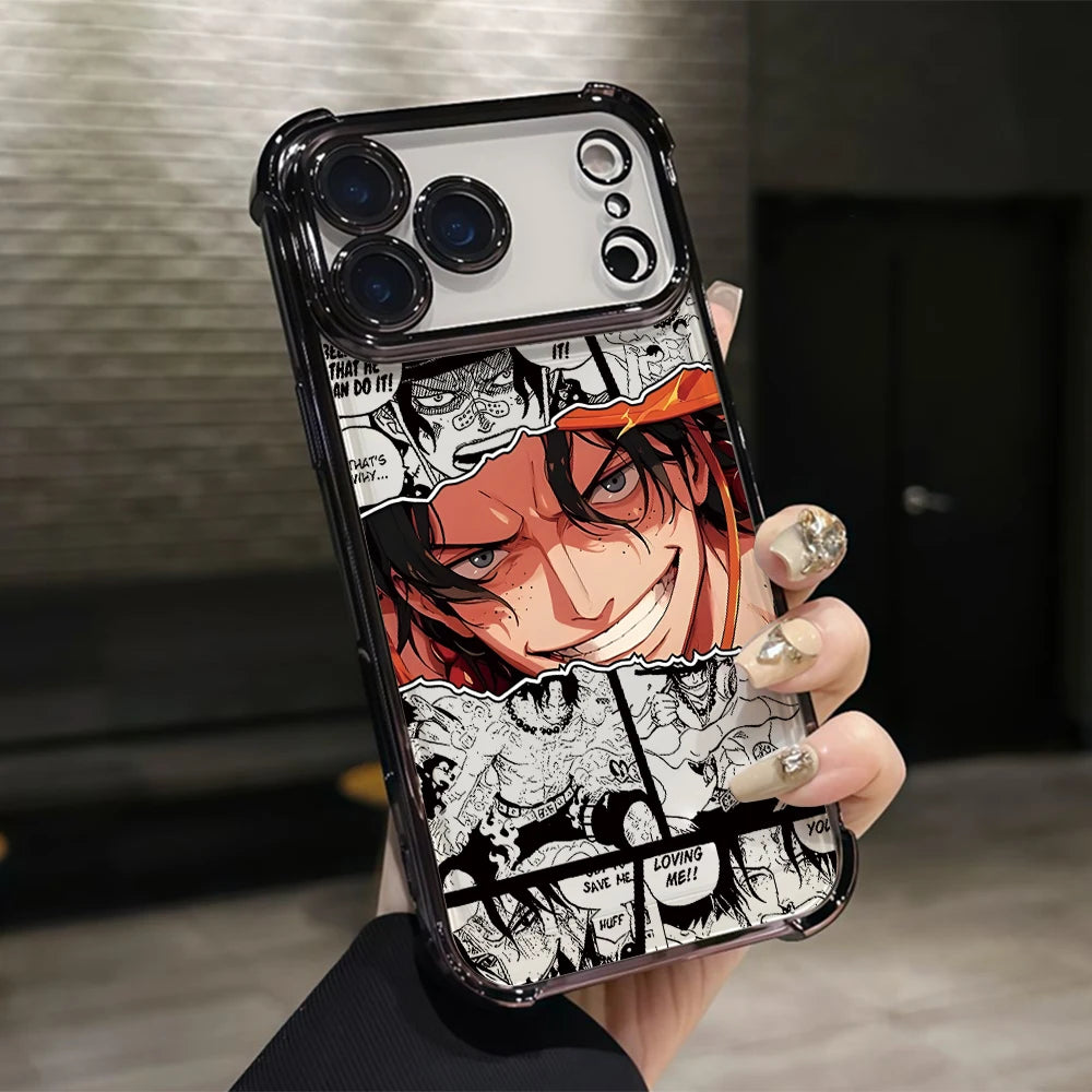 One P-Pieces L-Luffies Phone Case for iPhone 17 Air 16 15 14 Plus 13 12 11 Pro Max X Xs XR 8 e Anti-drop Transparent Soft Cover