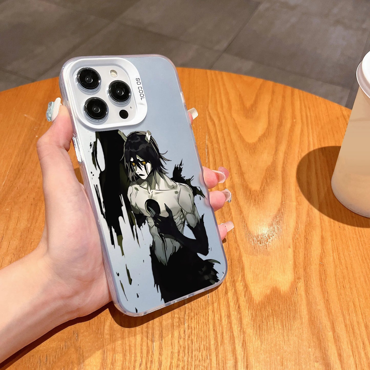 Black Anime Bleachs Kurosaki Ichigo Phone Case For iPhone 16 15 14 13 12 11 Pro Max X XR XSMAX 8 7 Plus Candy Matte Back Cover
