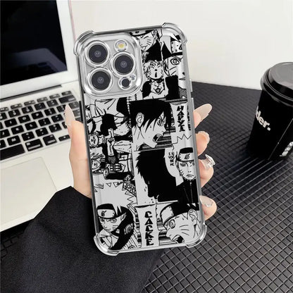 Anime Sasukes N-arutos Plating Phone Case For Samsung S26 S25 S24 S23 S22 S21 S20 FE Note20 Edge Plus Ultra 4G 5G Anti Fall
